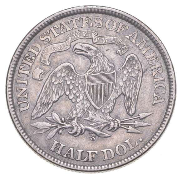 1871-S Seated Liberty Half Dollar