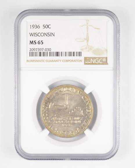 MS65 1936 Wisconsin Territorial Centennial Commem. Half Dollar - NGC