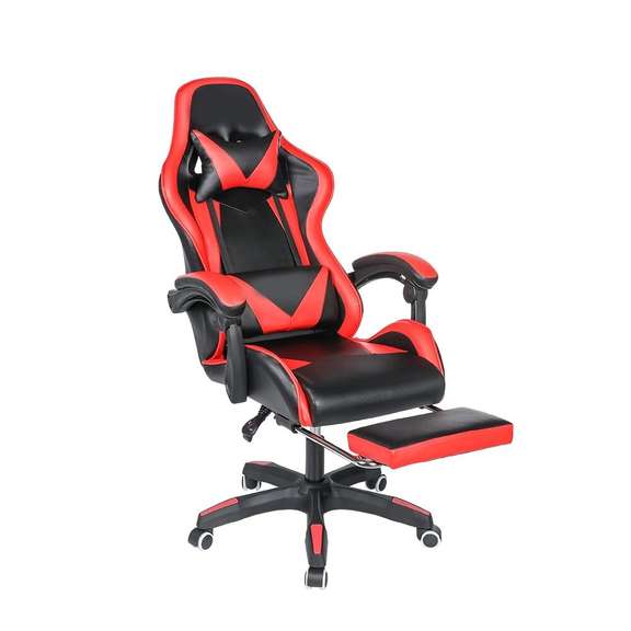 Gaming Chair Ergonomic Design with Footrest