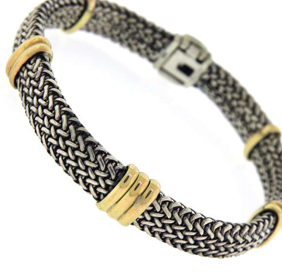 Italian Sterling Silver Woven Bracelet
