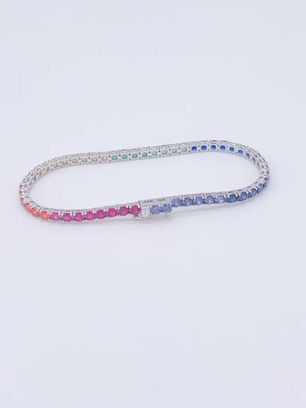 Rainbow Sterling Silver Bracelet