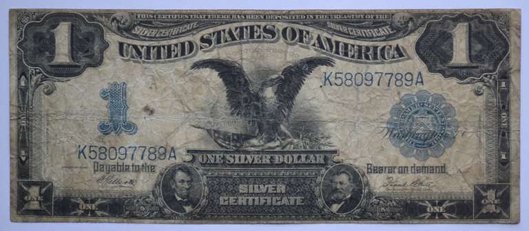 Elliot White $1 1899 Series Black Eagle Note