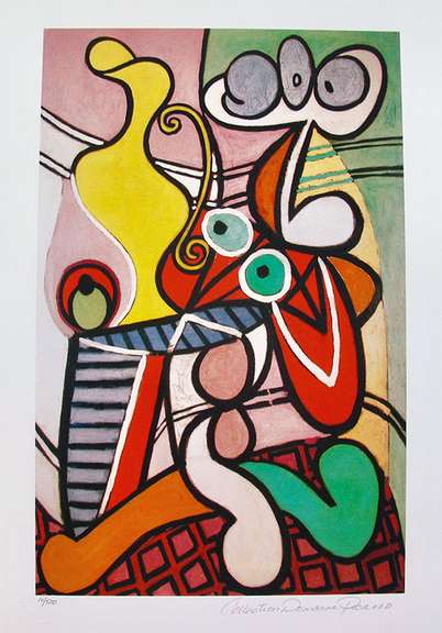 Pablo Picasso, Still Life On A Pedestal Table