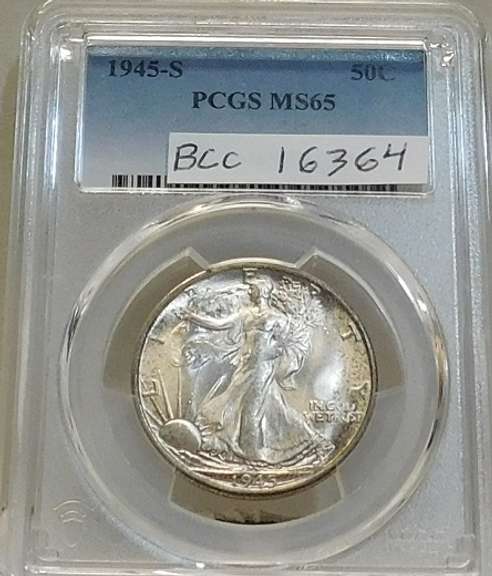 1945-S Walker Half Dollar PCGS MS-65, full GEM