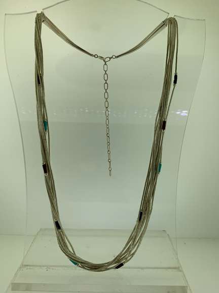 Sterling Silver Multi Strand Tube Chain Necklace