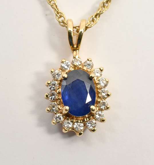 Popular Sapphire & Diamond Pendant
