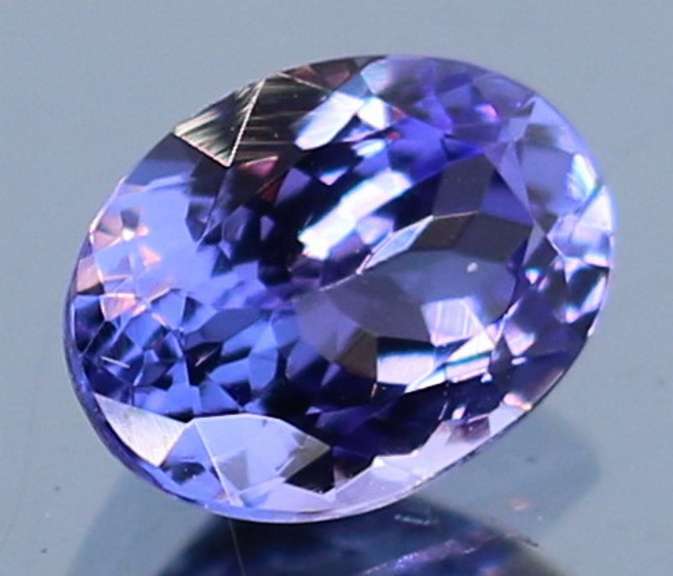 Vivid 1.31ct violet blue Tanzanite solitaire