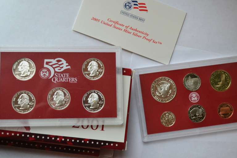 2001 2005 Silver US Proof Sets