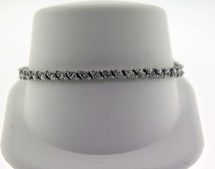 Sterling Silver Crystal Tennist Bracelet