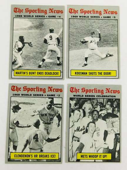 4 Topps 1970 World Series Baseball Cards