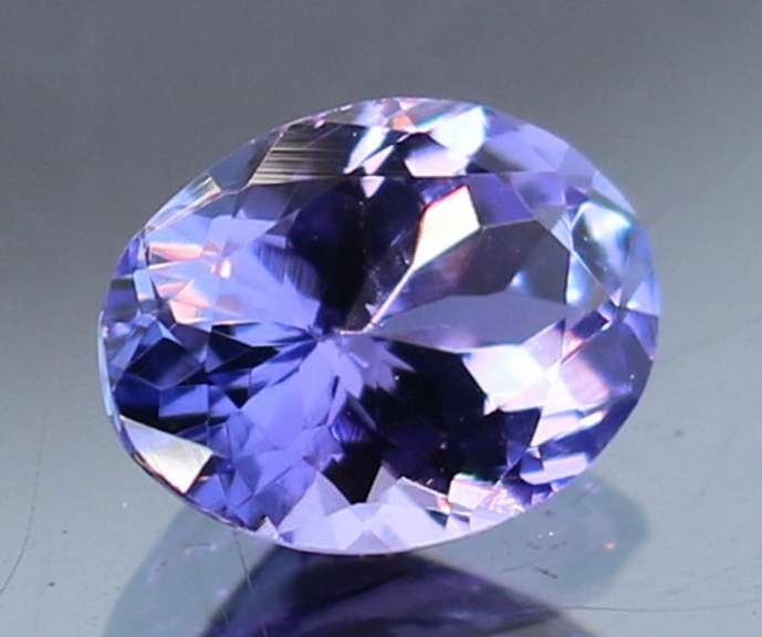 Vivid 1.27ct violet blue Tanzanite solitaire