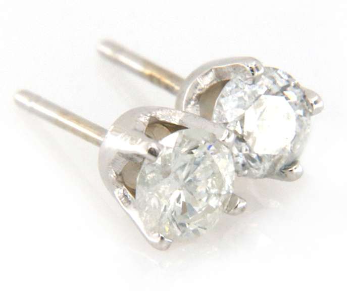 Elegant 14kt YG Diamond Stud Earrings