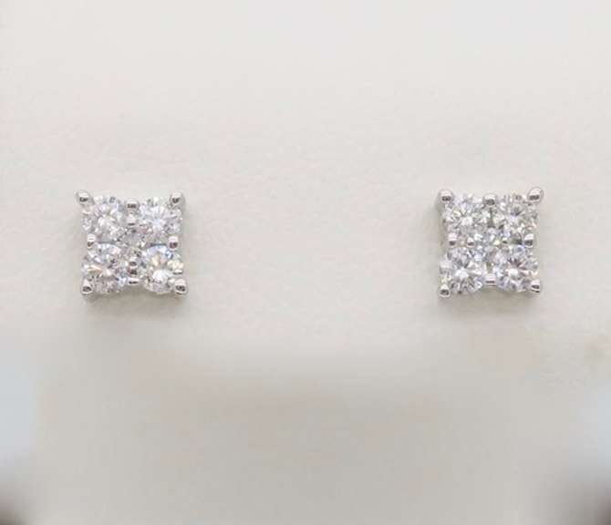 Diamond Cluster Earrings