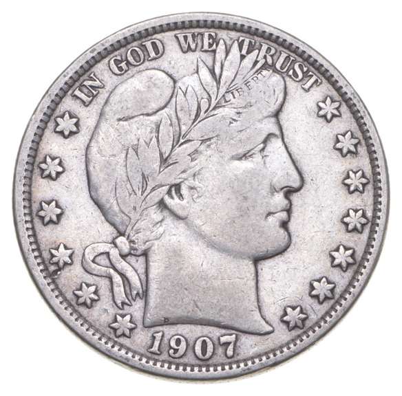 1907-S Barber Half Dollar
