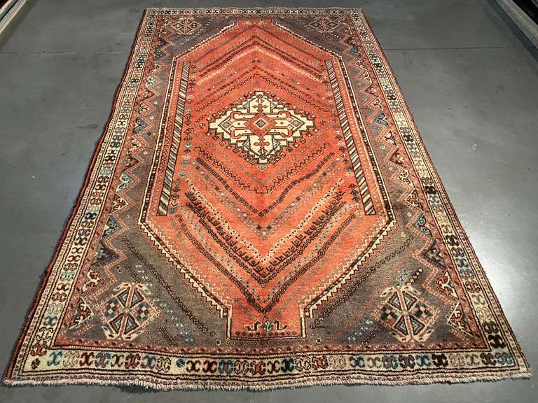 UNIQUE PERSIAN SHIRAZ RUG 5.3x8.8