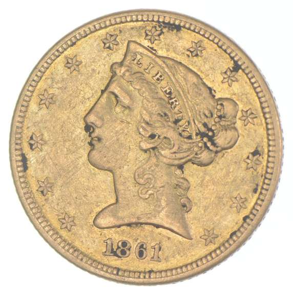 1861 $5 Liberty Head Gold Half Eagle