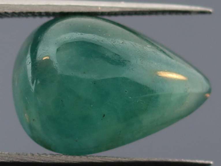 Eye catching 7.31ct blue green Grandidierite cabochon