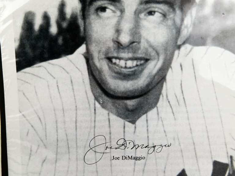 Gehrig & DiMaggio Photo w/Repro Autographs & COA