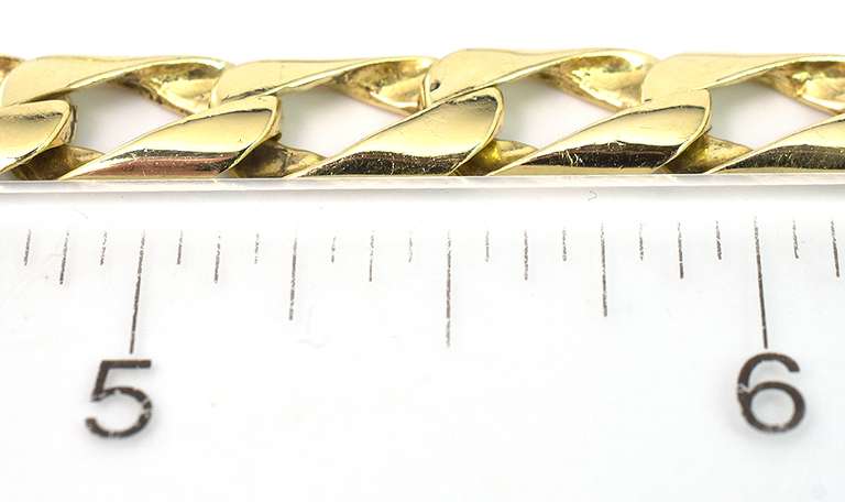 Heavy Stylized Link Bracelet in 14KT Yellow Gold