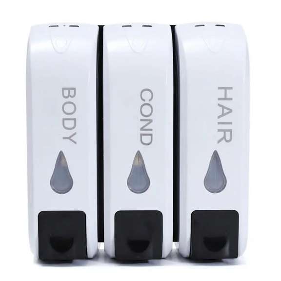 3 x 350mL Wall Mounted Bathroom Soap Dispenser