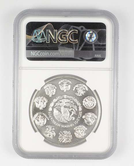 MS69 2002 MO Mexico 1 Onza .999 Fine Silver - Graded NGC
