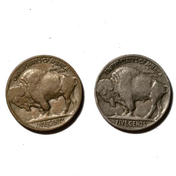 1918 D 1920 D Buffalo Nickels