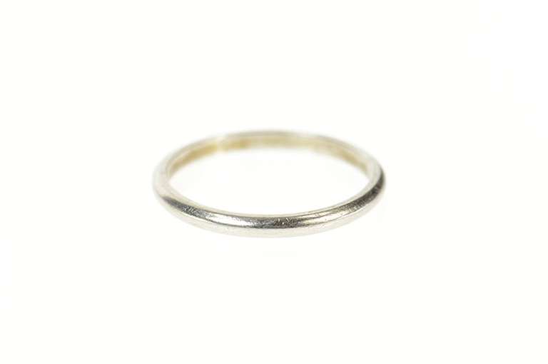 Platinum 2.0mm Classic Simple Rounded Wedding Band Ring