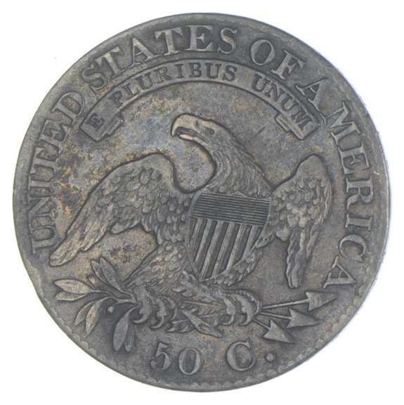 1827 Capped Bust Half Dollar - 0.147 - Curl 2 - R4+