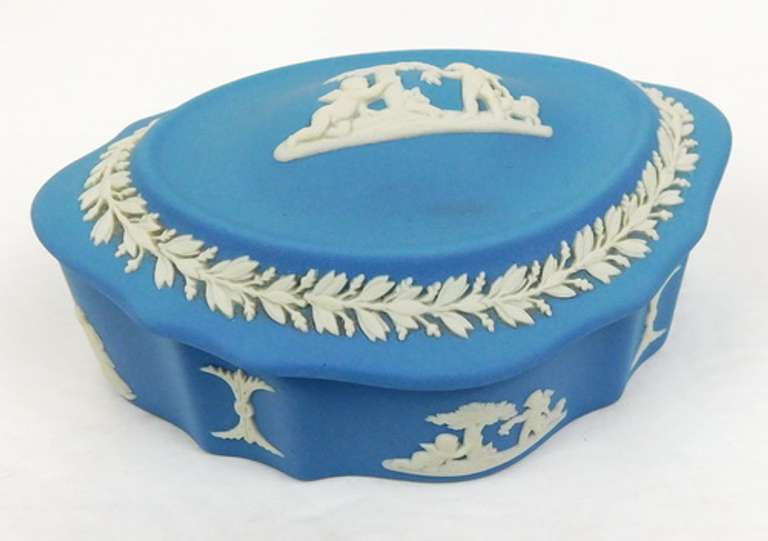 Wedgwood Jasperware Cherub Trinket Box
