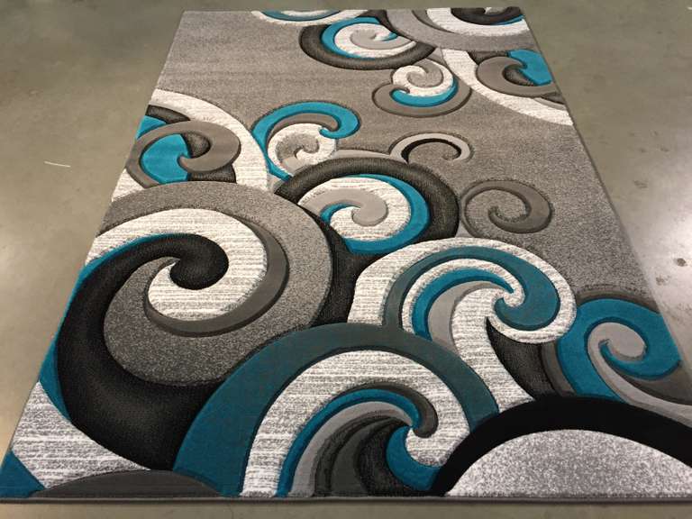 MODERN CARVED DESIGN RUG 6x8