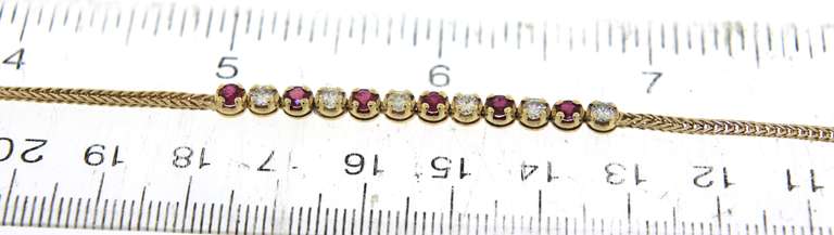 Great Yellow Gold Ruby and Diamond Bracelet