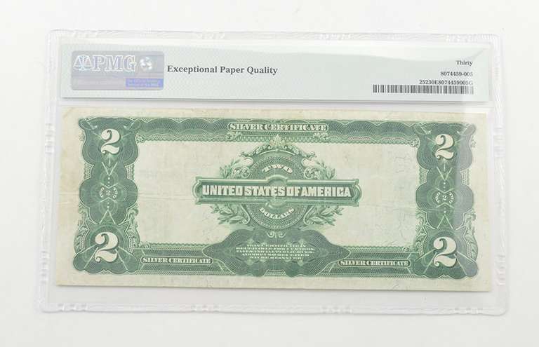 $2 1899 Silver Certificate PMG 30 EPQ VF, Fr # 252 Vernon/McClung