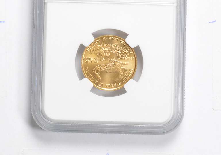 MS70 1994 $10 American Gold Eagle - 1/4 Oz Fine Gold - Graded NGC