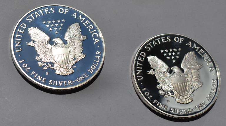 1998 & 2000 Silver Eagles With Box Paper