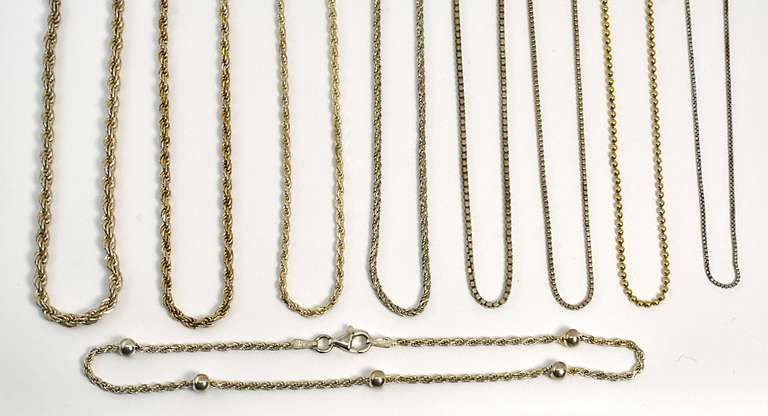 Group of 8 Necklaces & 1 Anklet