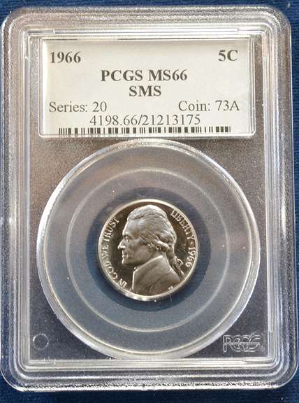 1966 PCGS MS66 SMS 5C