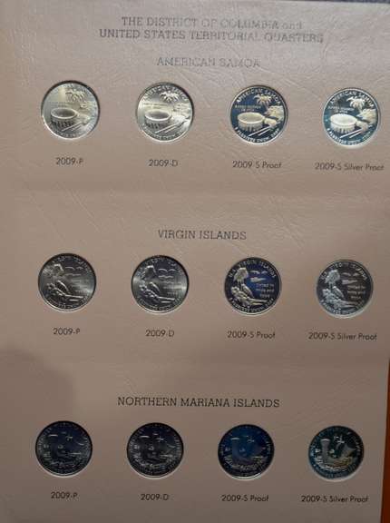 2009 DC And US Territorial Quarters Including Proofs