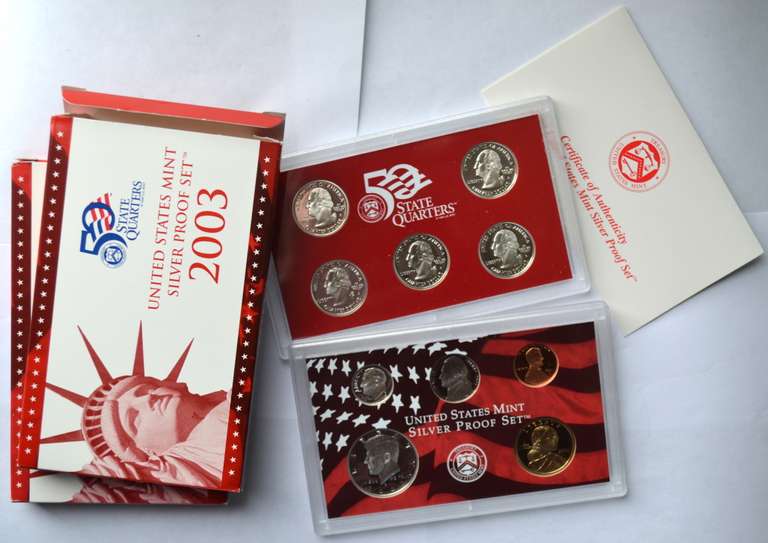 2003 & 2006 US Mint Silver Proof Sets