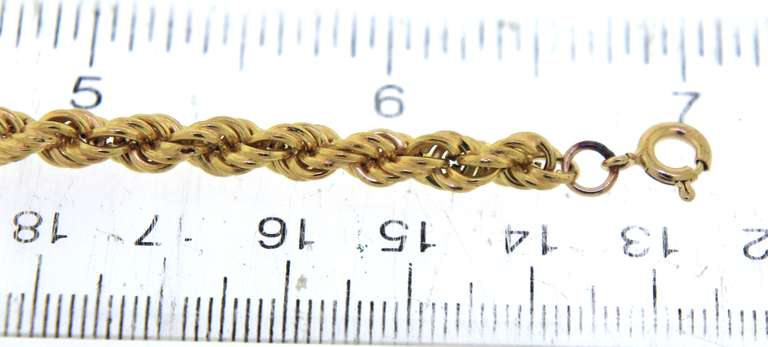 Great 18kt Yellow Gold Rope Bracelet