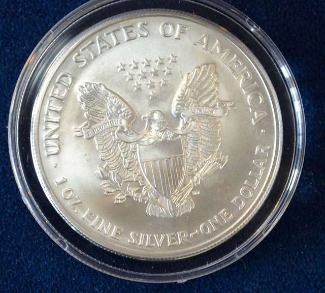 1999 Colorized American Silver Eagle in Capsule with Gift Box