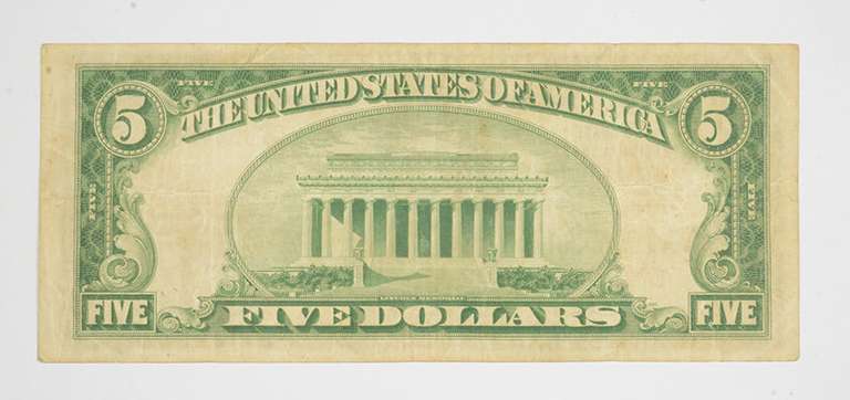 1929 $5 New York, New York United States National Currency