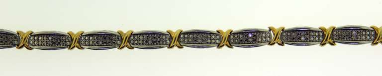 Sterling Silver Crossover Crystal Bracelet