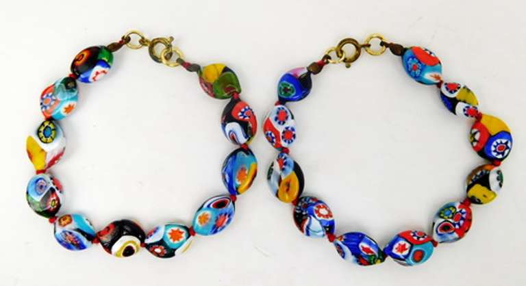 2 Italian Art Glass Bracelets