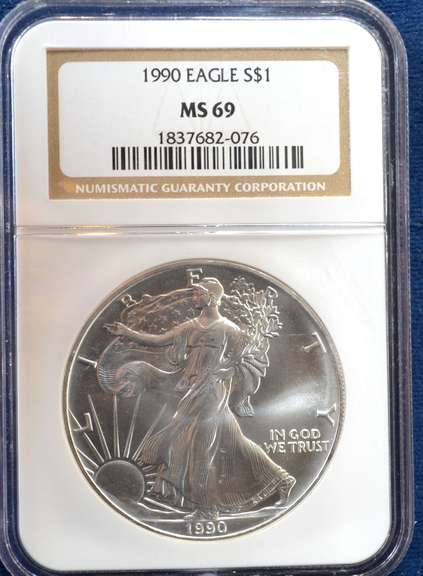 1990 NGC MS 69 Silver Eagle