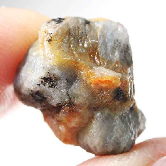 Collectors 22.31ct uncut untreated multi-color Sapphire