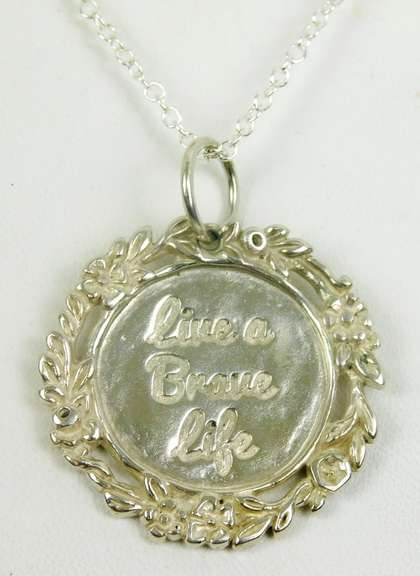 G&H Live A Brave Life Sterling Pendant & Chain