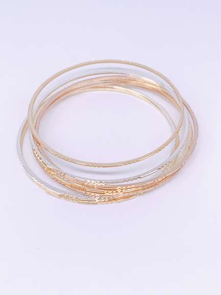 18kt Gold Plated Bangle Bracelet Set