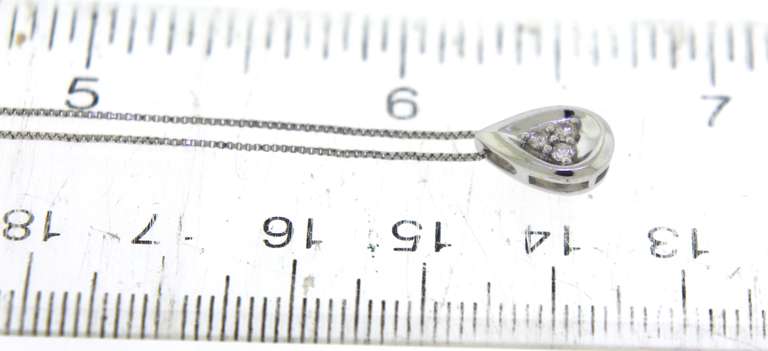 Stunning 14kt WG Diamond Tear Drop Pendant on Chain