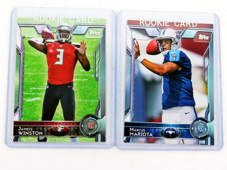 2 Topps 2015 Football Rookie QB Cards