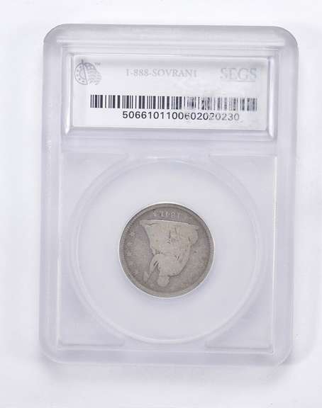 G4 1841-O Seated Liberty Quarter - Briggs 1-B/Late - Graded by SEGS